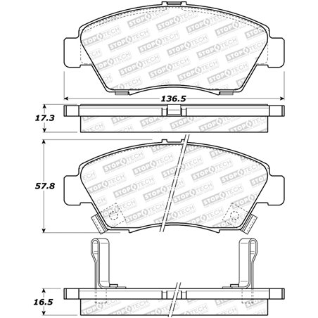 StopTech Sport Brake Pads w/Shims and Hardware - Front