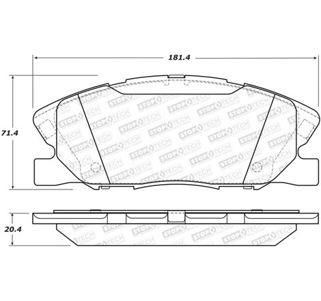 StopTech Sport Brake Pads w/Shims and Hardware - Front