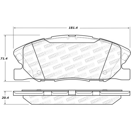 StopTech Sport Brake Pads w/Shims and Hardware - Front