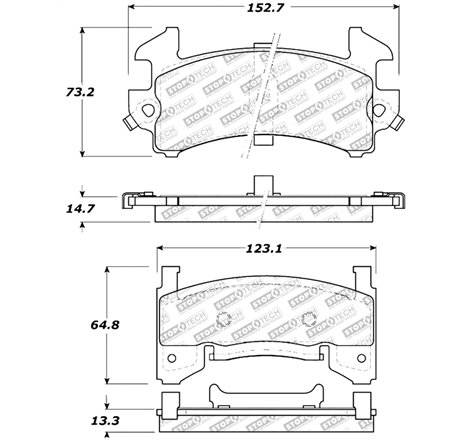 StopTech Sport Brake Pads w/Shims and Hardware - Front