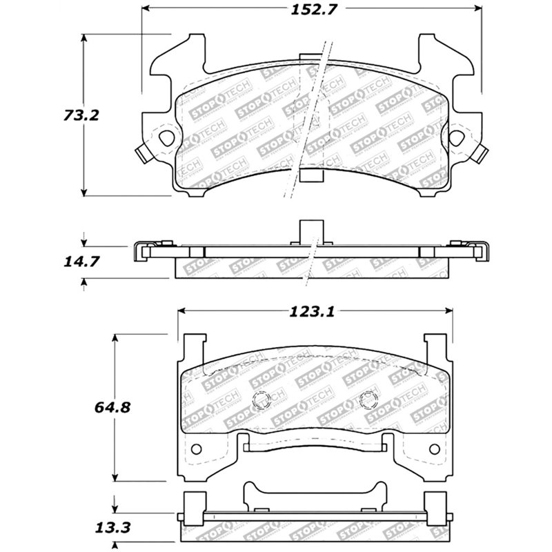 StopTech Sport Brake Pads w/Shims and Hardware - Front