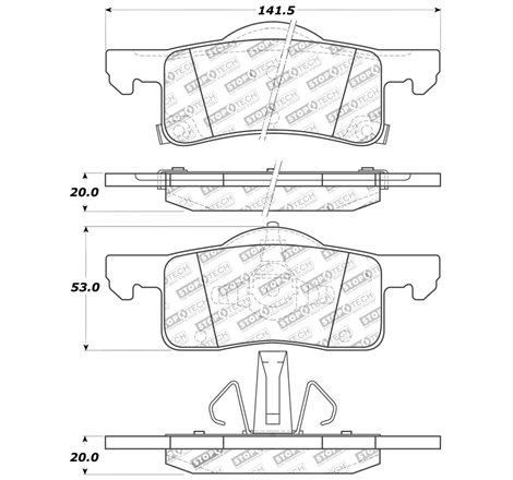 StopTech Sport Brake Pads w/Shims and Hardware - Front