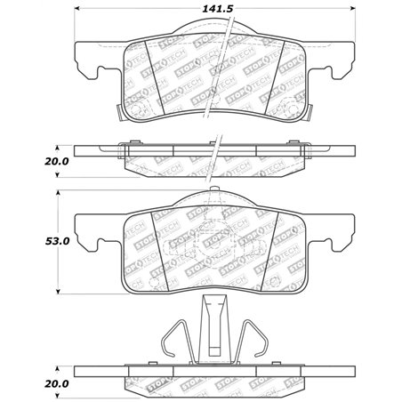 StopTech Sport Brake Pads w/Shims and Hardware - Front