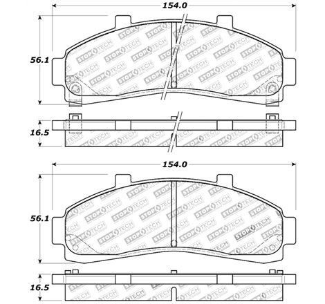 StopTech Sport Brake Pads w/Shims and Hardware - Front