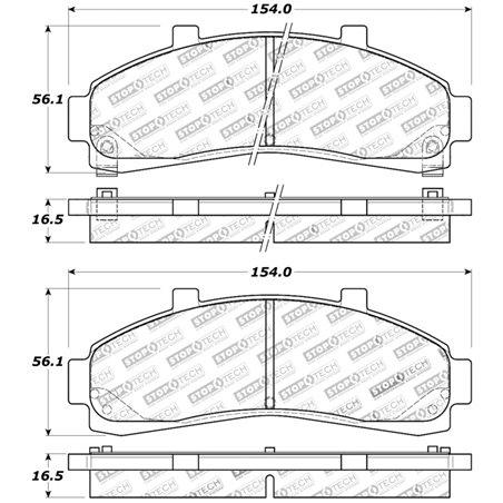 StopTech Sport Brake Pads w/Shims and Hardware - Front