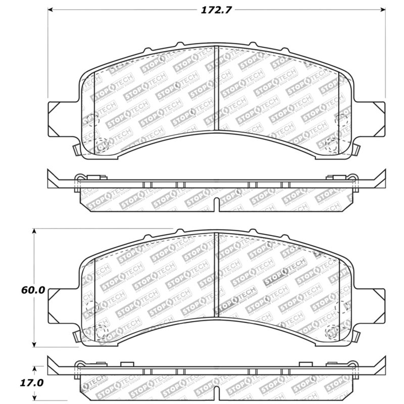 StopTech Sport Brake Pads w/Shims and Hardware - Front