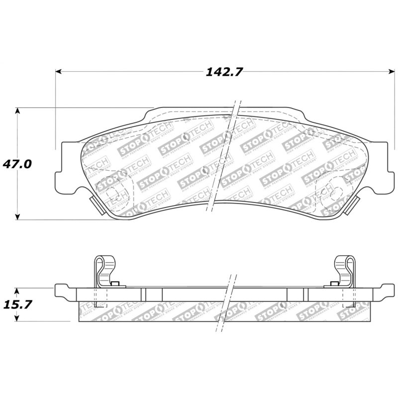 StopTech Sport Brake Pads w/Shims and Hardware - Front