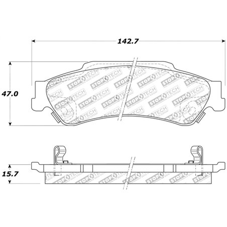 StopTech Sport Brake Pads w/Shims and Hardware - Front