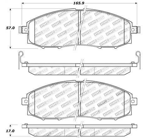 StopTech Sport Brake Pads w/Shims and Hardware - Front