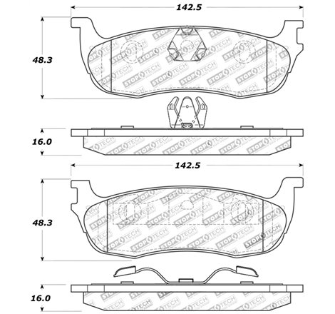 StopTech Sport Brake Pads w/Shims and Hardware - Front