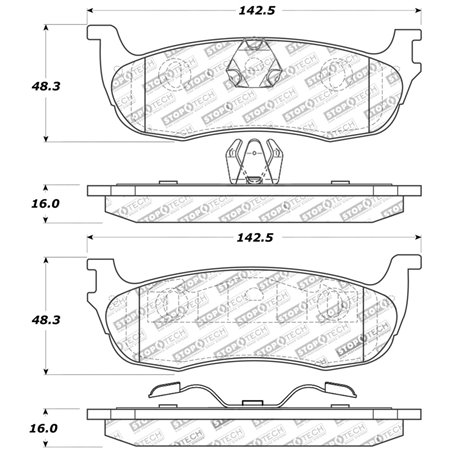 StopTech Sport Brake Pads w/Shims and Hardware - Front