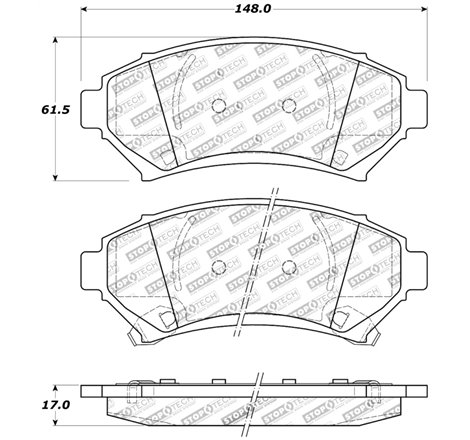 StopTech Sport Brake Pads w/Shims and Hardware - Front