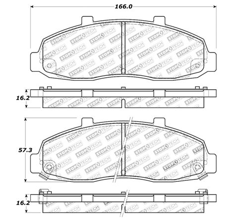 StopTech Sport Brake Pads w/Shims and Hardware - Front