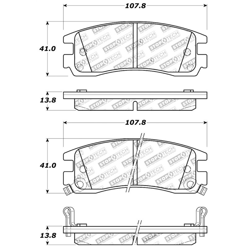 StopTech Sport Brake Pads w/Shims and Hardware - Front