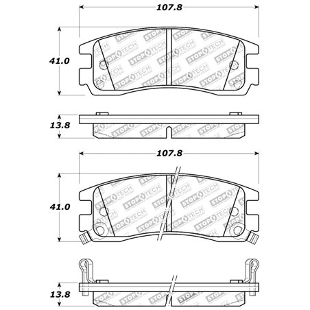 StopTech Sport Brake Pads w/Shims and Hardware - Front