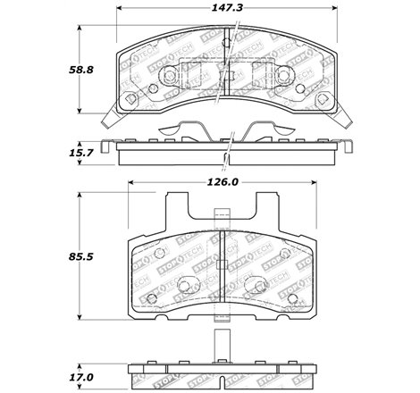 StopTech Sport Brake Pads w/Shims and Hardware - Front