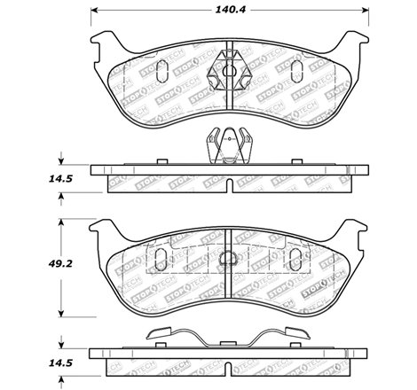 StopTech Sport Brake Pads w/Shims and Hardware - Front