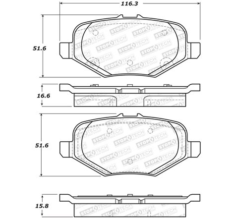 StopTech Sport Brake Pads w/Shims and Hardware - Front