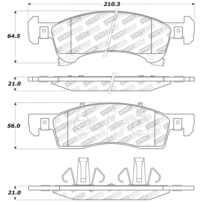 StopTech Sport Brake Pads w/Shims and Hardware - Front/Rear