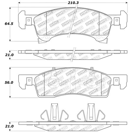 StopTech Sport Brake Pads w/Shims and Hardware - Front/Rear