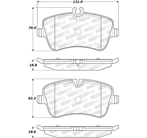 StopTech Sport Brake Pads w/Shims and Hardware - Rear