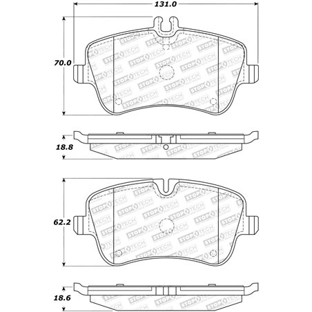 StopTech Sport Brake Pads w/Shims and Hardware - Rear