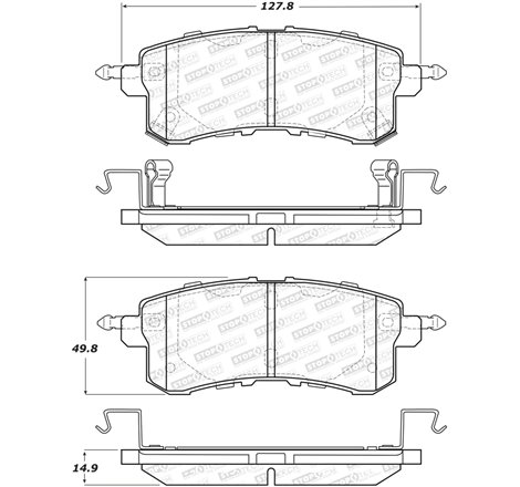 StopTech Sport Brake Pads w/Shims and Hardware - Rear