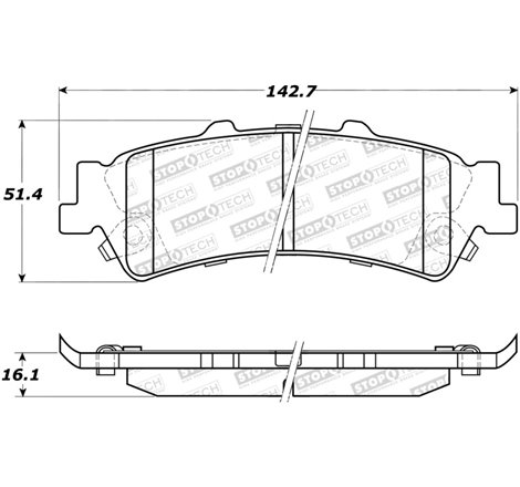 StopTech Sport Brake Pads w/Shims and Hardware - Rear