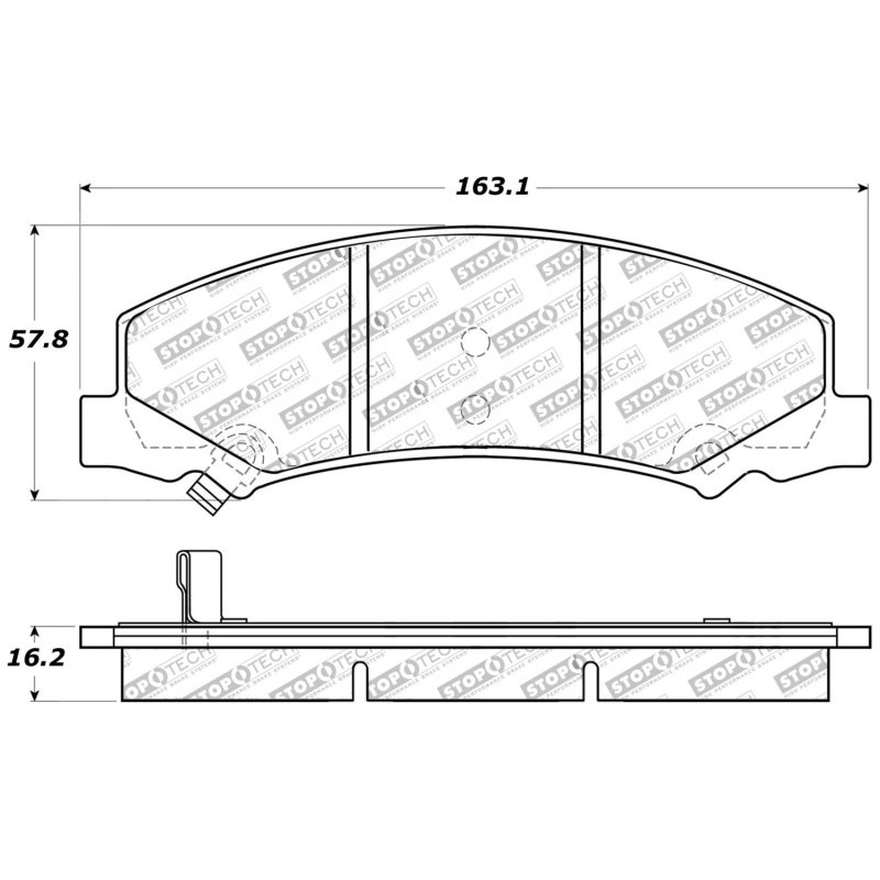 StopTech Sport Brake Pads w/Shims and Hardware - Rear