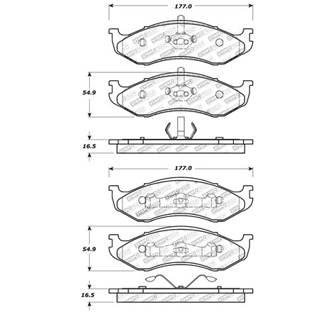 StopTech Sport Brake Pads w/Shims and Hardware - Rear