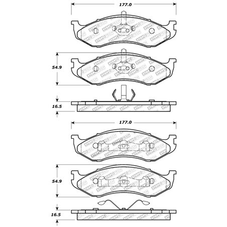 StopTech Sport Brake Pads w/Shims and Hardware - Rear