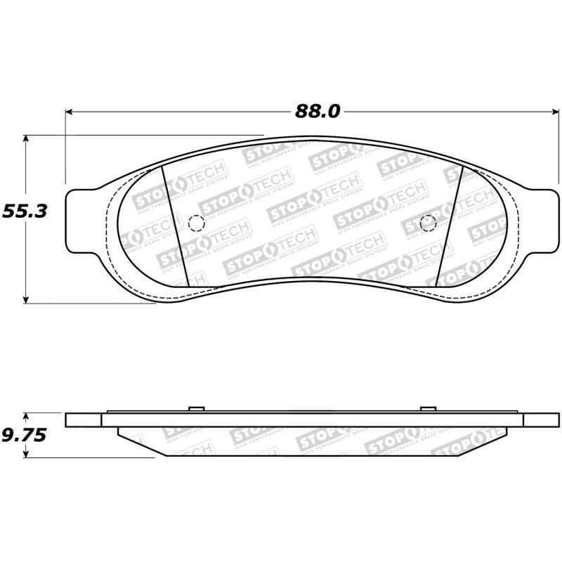 StopTech Sport Brake Pads w/Shims and Hardware - Rear