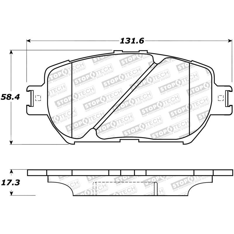 StopTech Sport Brake Pads w/Shims and Hardware - Rear