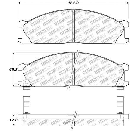 StopTech Sport Brake Pads w/Shims and Hardware - Rear