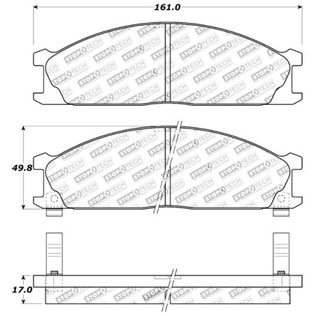 StopTech Sport Brake Pads w/Shims and Hardware - Rear