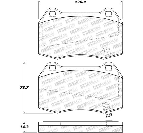 StopTech Sport Brake Pads w/Shims and Hardware - Rear