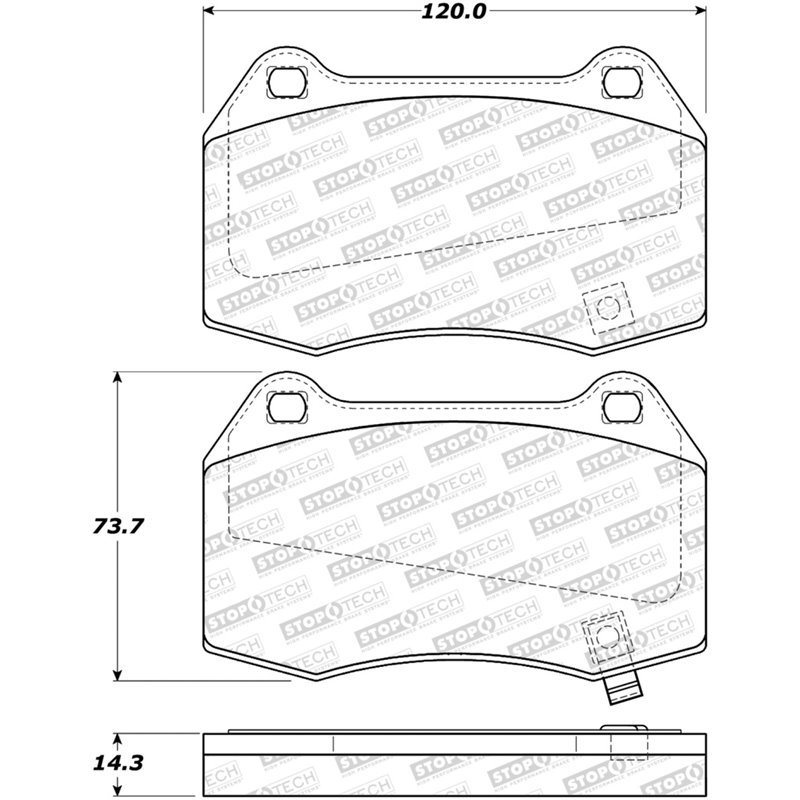 StopTech Sport Brake Pads w/Shims and Hardware - Rear