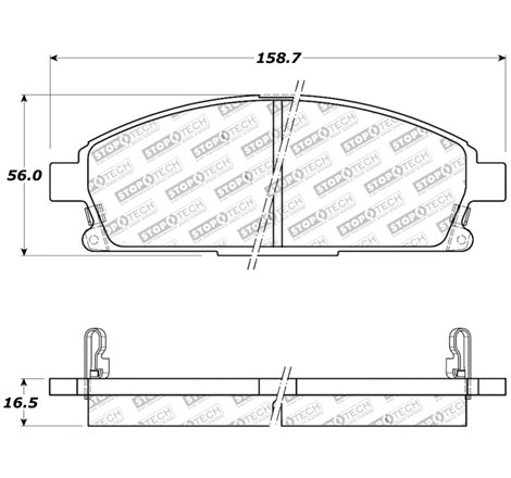 StopTech Sport Brake Pads w/Shims and Hardware - Rear