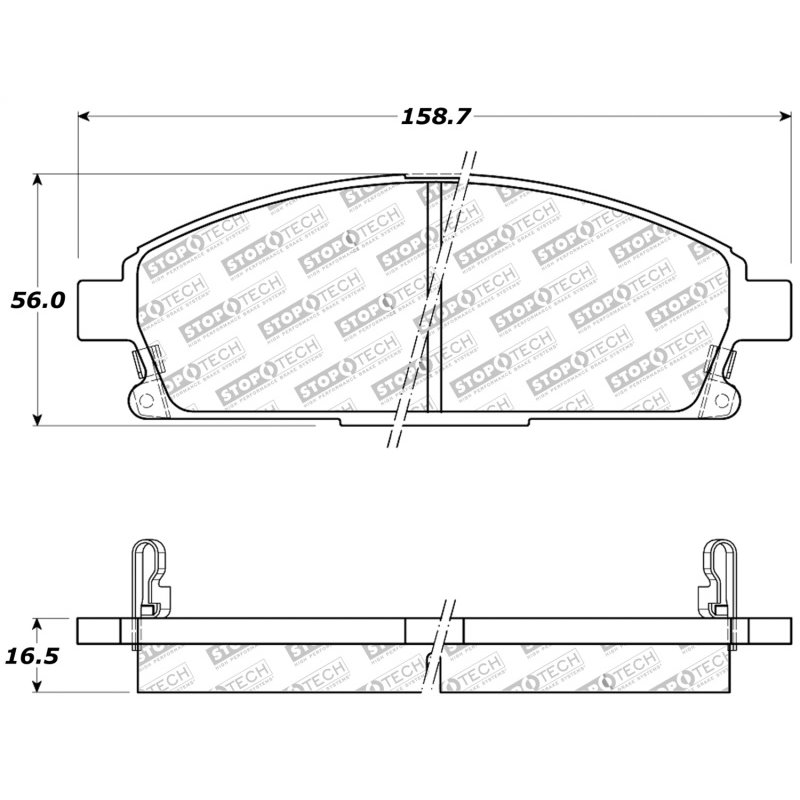 StopTech Sport Brake Pads w/Shims and Hardware - Rear