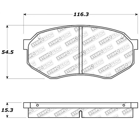 StopTech Sport Brake Pads w/Shims and Hardware - Rear