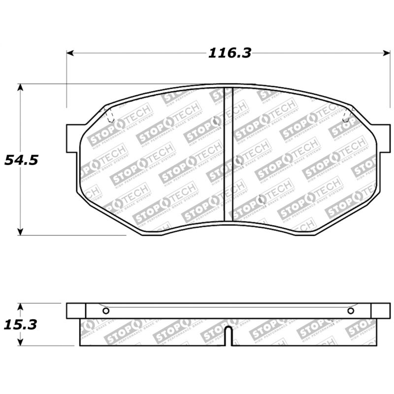 StopTech Sport Brake Pads w/Shims and Hardware - Rear