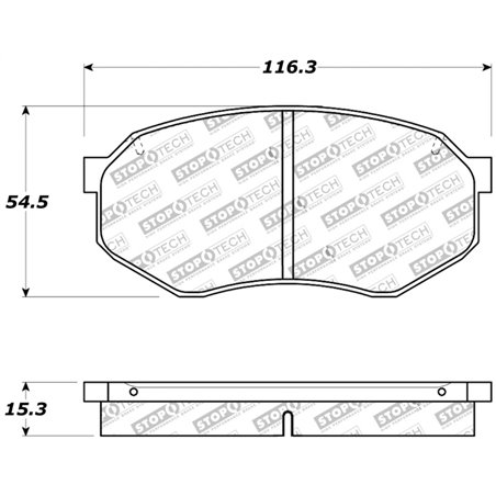 StopTech Sport Brake Pads w/Shims and Hardware - Rear