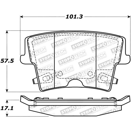 StopTech Sport Brake Pads w/Shims and Hardware - Rear