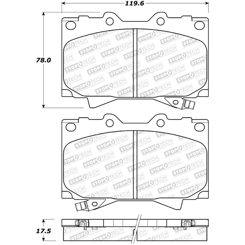 StopTech Sport Brake Pads w/Shims and Hardware - Rear