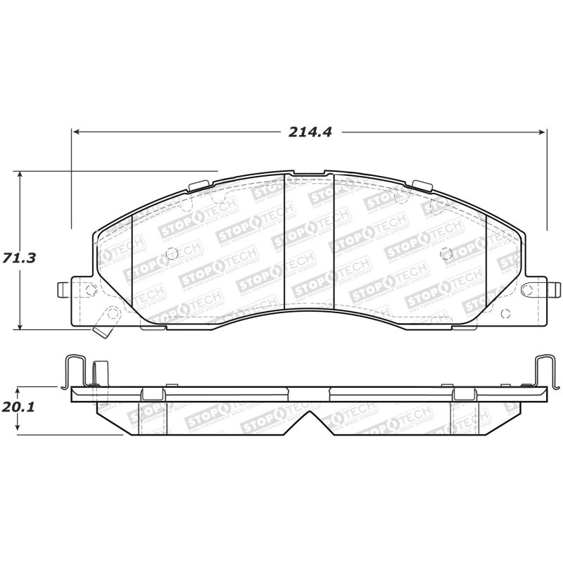 StopTech Sport Brake Pads w/Shims and Hardware - Rear