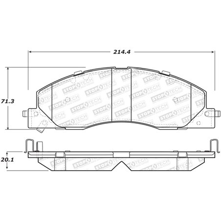 StopTech Sport Brake Pads w/Shims and Hardware - Rear