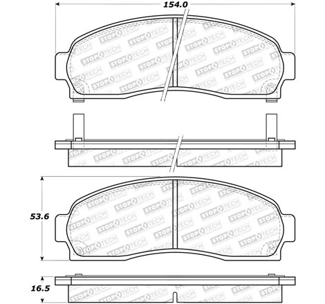 StopTech Sport Brake Pads w/Shims and Hardware - Rear