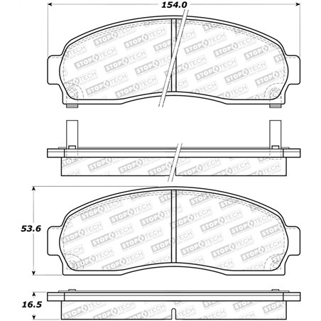 StopTech Sport Brake Pads w/Shims and Hardware - Rear