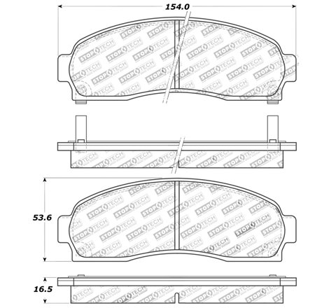 StopTech Sport Brake Pads w/Shims and Hardware - Rear