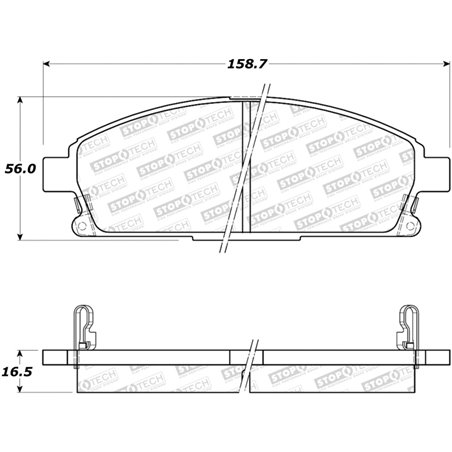 StopTech Sport Brake Pads w/Shims and Hardware - Rear